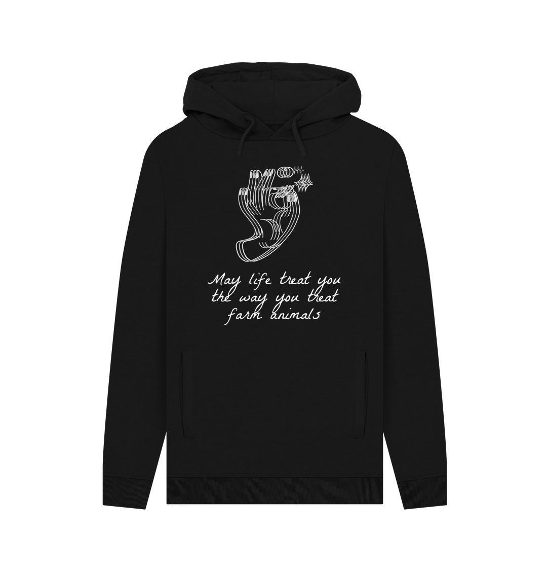 Black Printed Hoody