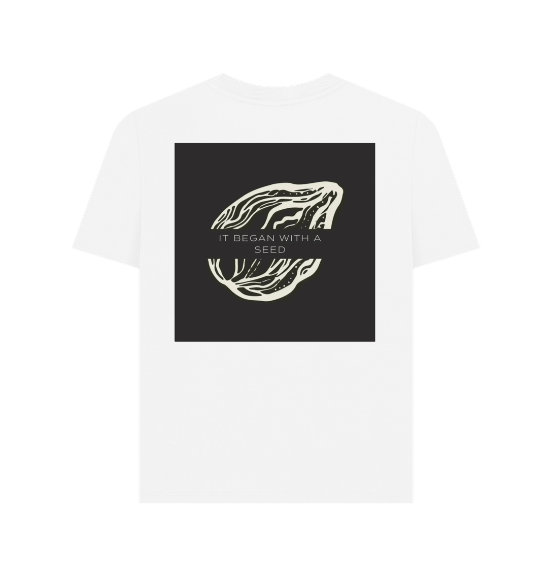 “BLACK CAT ENERGY” WOMEN’S T-SHIRT WHITE ORGANIC COTTON