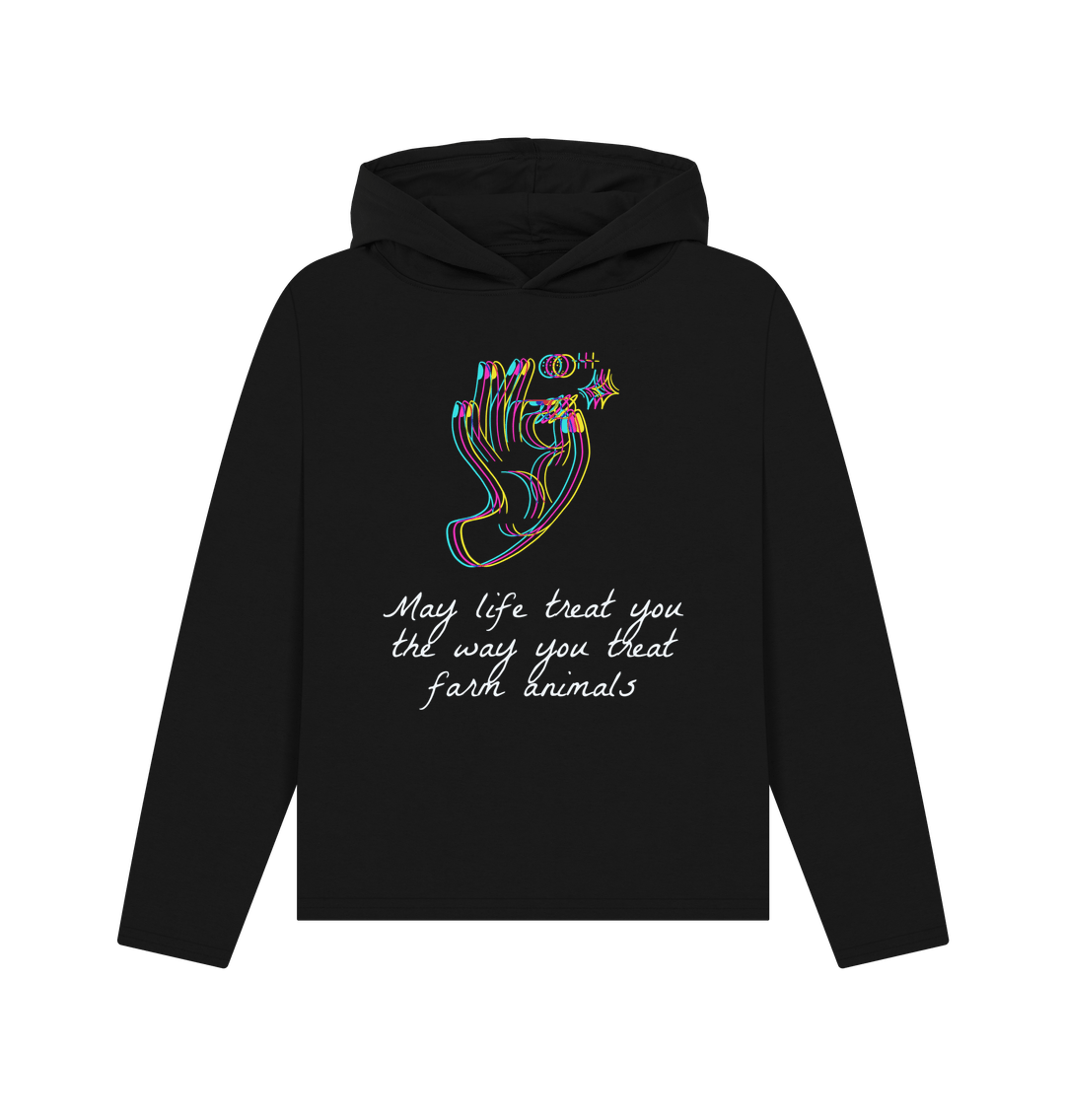 Black \u201cWHAT GOES AROUND\u201d WOMEN\u2019S HOODIE