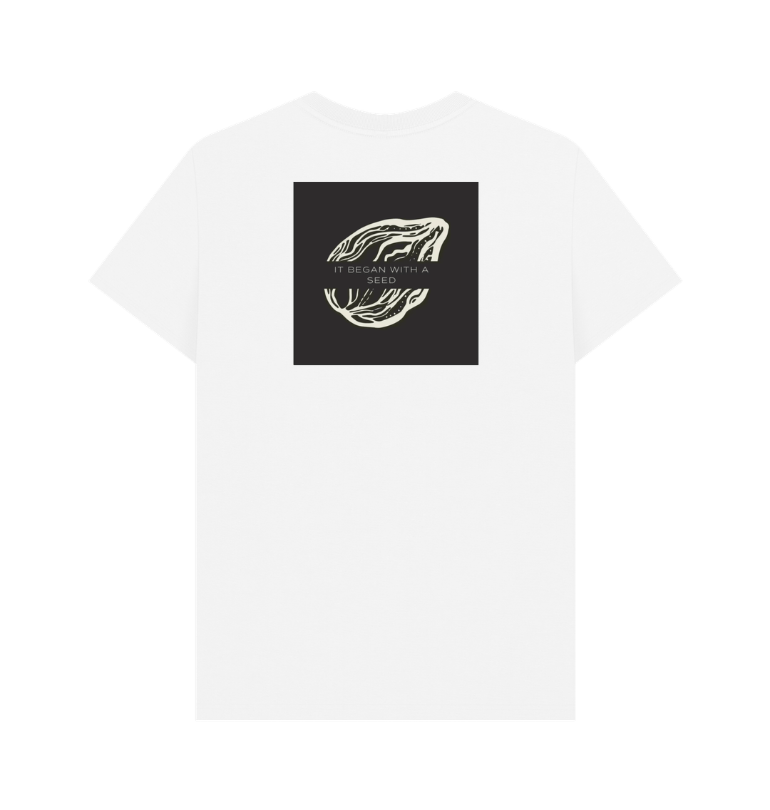 “AGE OF AQUARIUS” MEN’S T-SHIRT WHITE ORGANIC COTTON