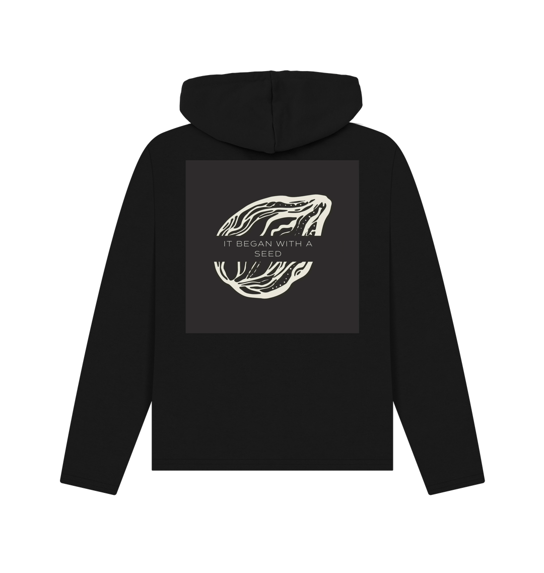 Black Printed Hoody