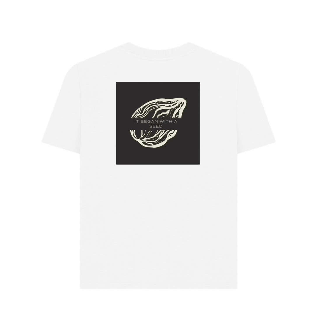 “AGE OF AQUARIUS” WOMEN’S T-SHIRT WHITE ORGANIC COTTON