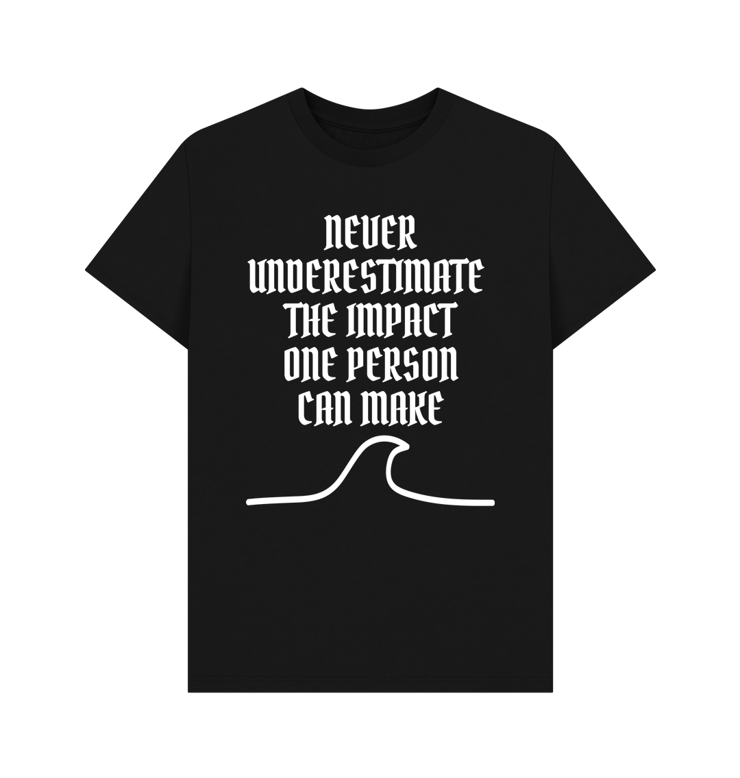 Black \"THE IMPACT\" MEN'S T-SHIRT BLACK ORGANIC COTTON