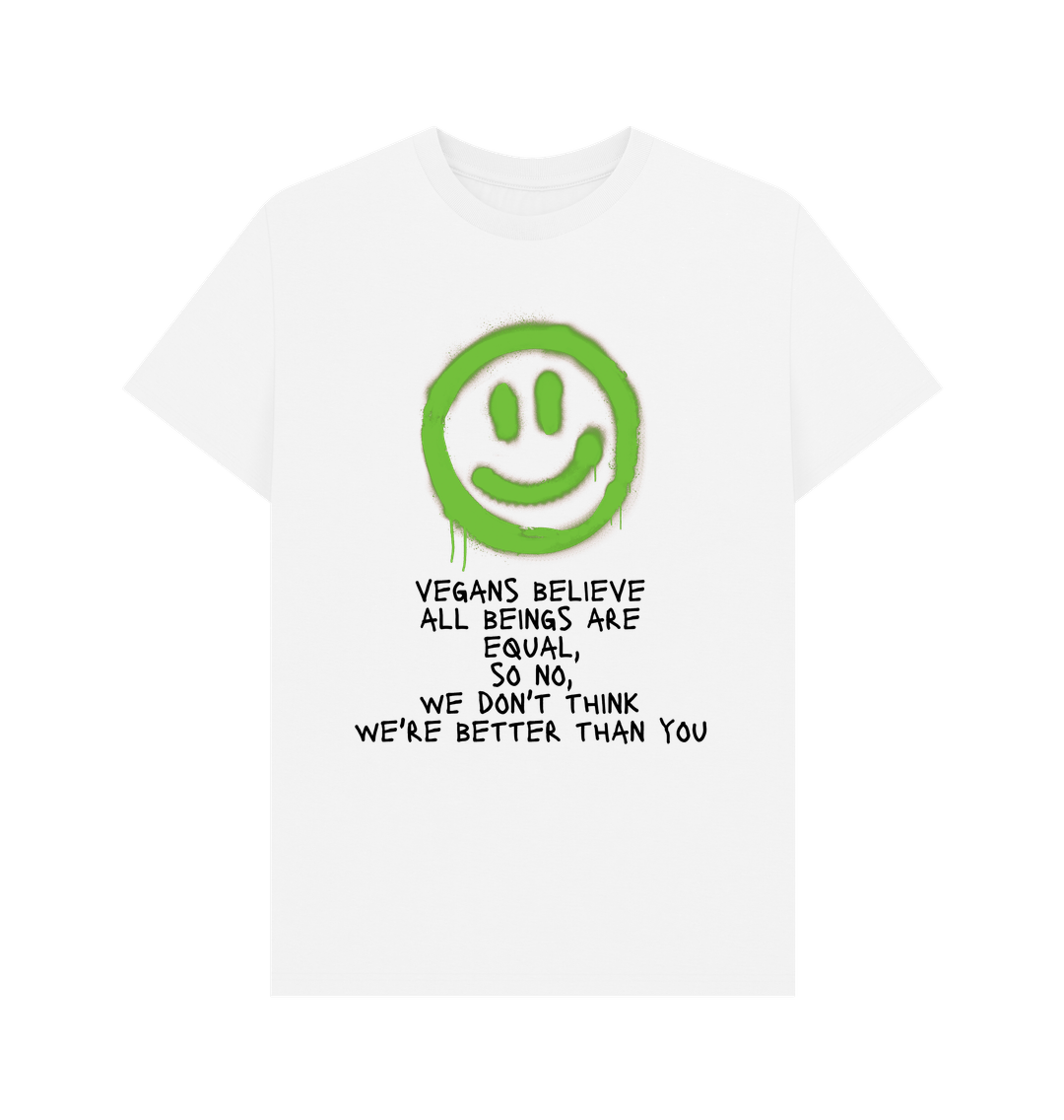 White \"EQUALITY\" MEN'S T-SHIRT WHITE ORGANIC COTTON