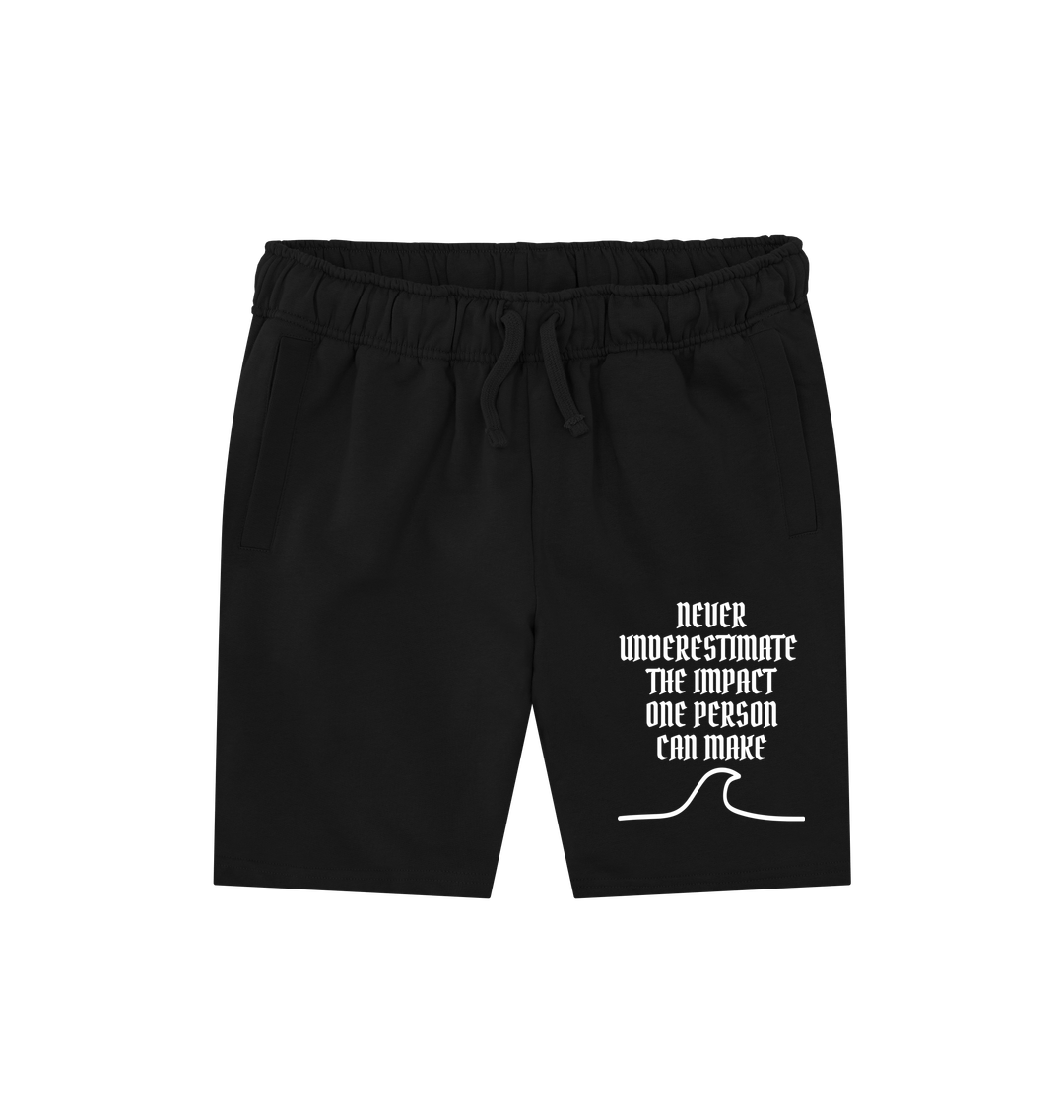 Black Printed Mens Shorts