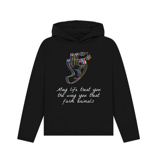 Black \u201cWHAT GOES AROUND\u201d WOMEN\u2019S HOODIE