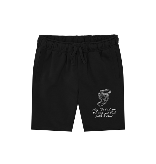 Black Printed Mens Shorts