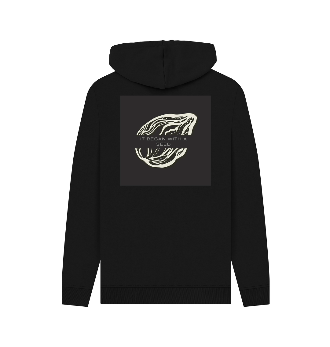 Black Printed Hoody