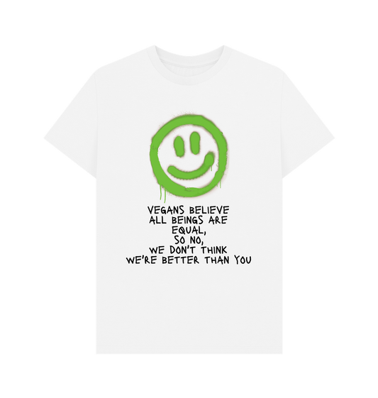 White \"EQUALITY\" MEN'S T-SHIRT WHITE ORGANIC COTTON