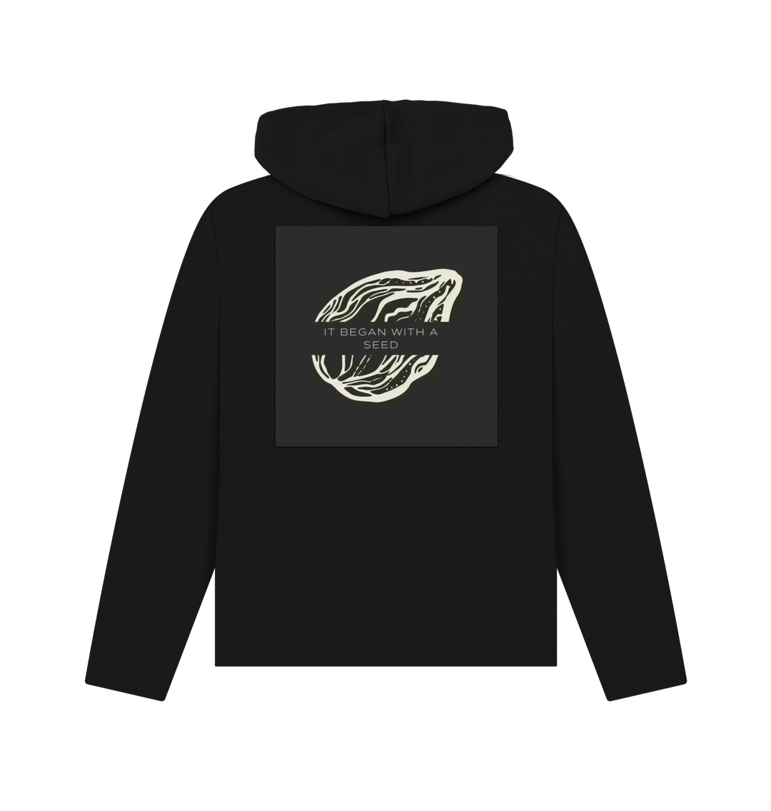 "EQUALITY" WOMEN'S HOODIE BLACK ORGANIC COTTON